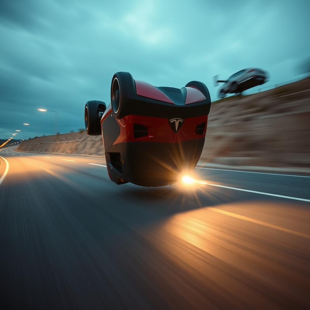 Tesla Roadster Breaks Physics Flies Drives Upside Down And Hits 60mph In 081 Seconds