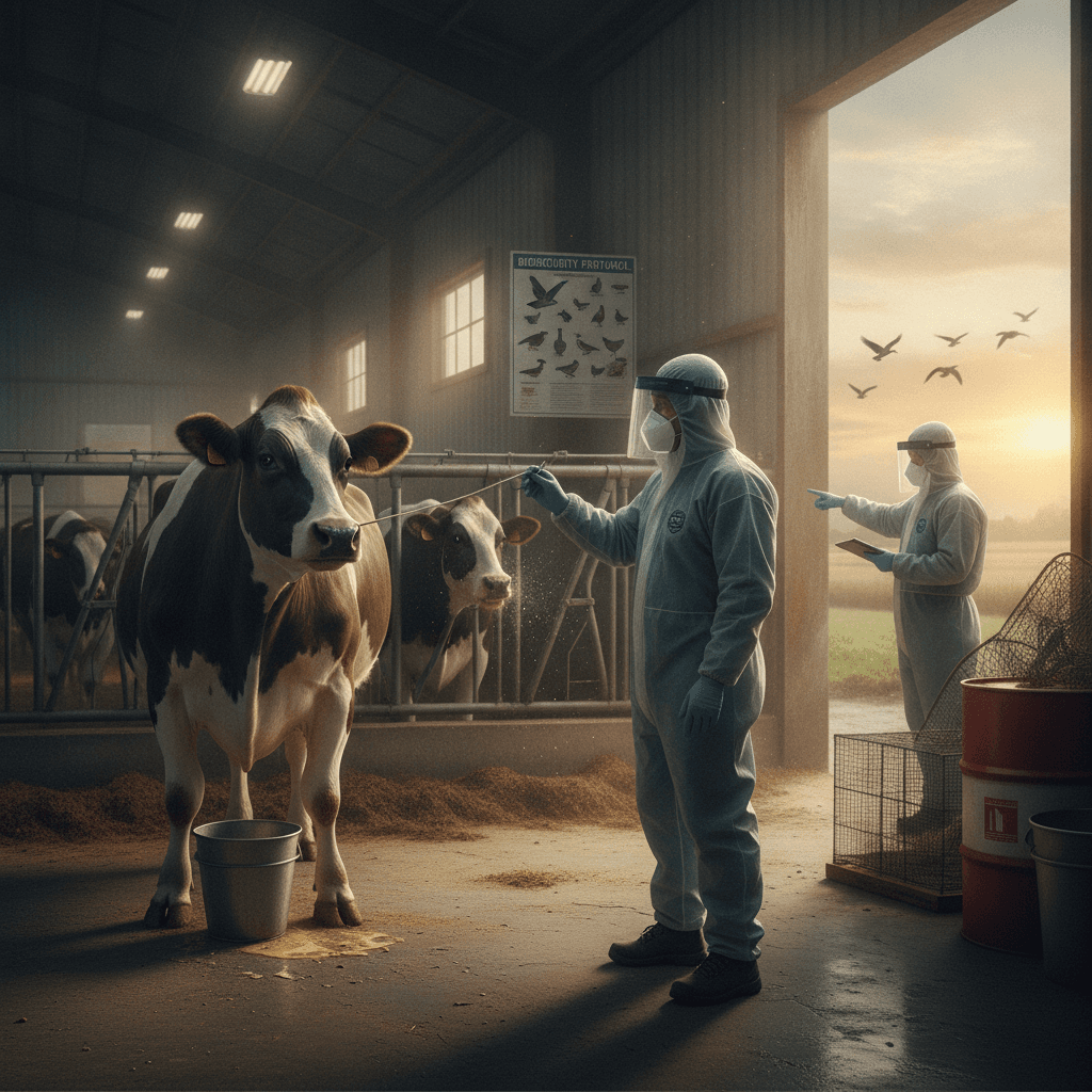 تشخيص إنفلونزا الطيور H5N1 الصعب في الأبقار بسبب أعراضها غير المعتادة